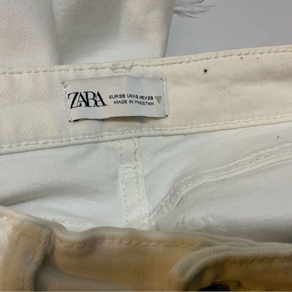 ZW COLLECTION HIGH WAIST CROPPED BOOTCUT JEANS Frayed Hem - Picture 9 of 10